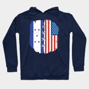 Proud Honduran American Heritage // Honduras & USA Flags Hoodie